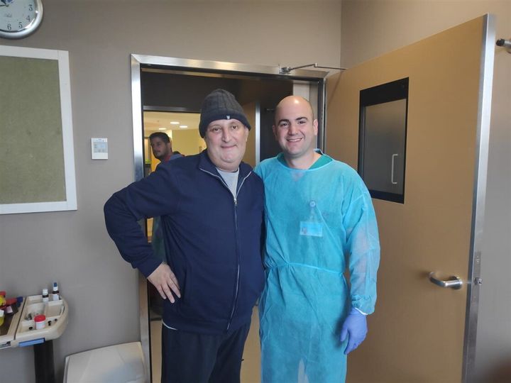 Kamel Abdel Rahman (left) is healthy after neurosurgeon Dr. Samuel Moscovici removed a rod from his skull.