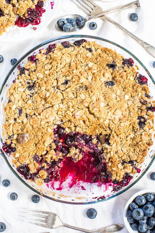 Get the Blueberry Crisp recipe from Averie Cooks