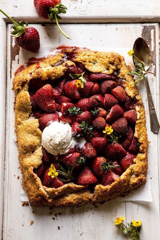 Get the Jammy Strawberry Galette recipe from Half Baked Harvest