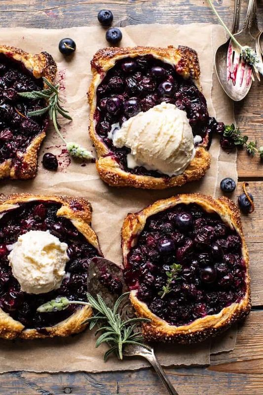 Get the Bursting Blueberry Lemon Thyme Tarts recipe from Half Baked Harvest