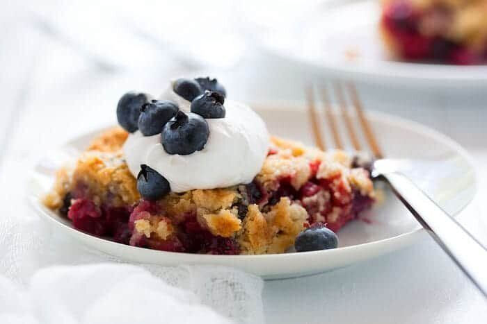 Get the Easy Fruit Cobbler recipe from I Am Baker