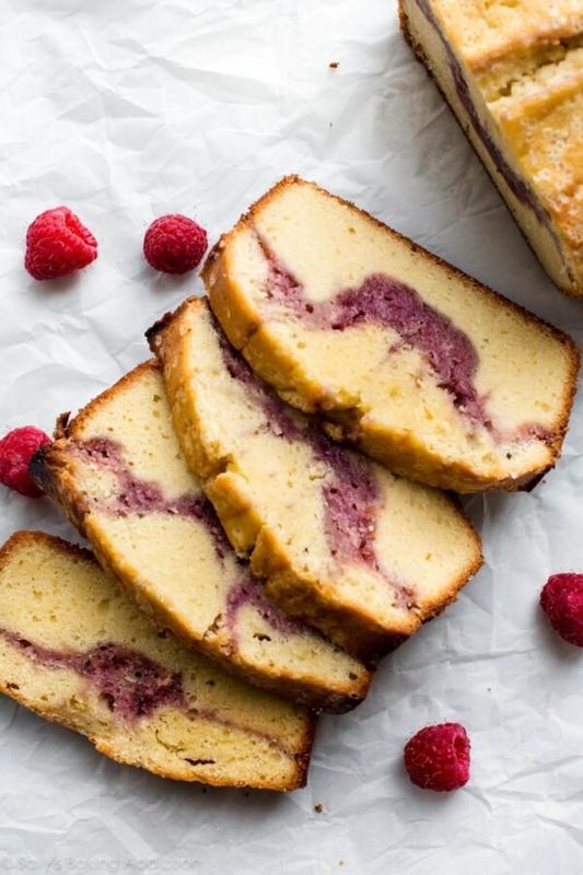 Get the Easy Raspberry Swirl Pound Cake recipe from Sally's Baking Addiction