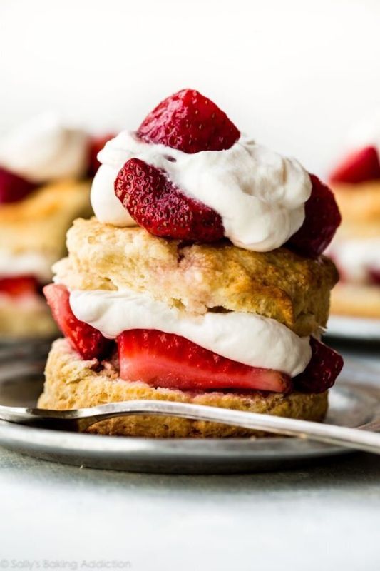 Get the Easy Homemade Strawberry Shortcake recipe from Sally's Baking Addiction