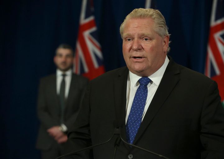 Ontario Premier Doug Ford, pictured on May 21, 2020, said he has asked health officials to deliver a plan for expanded testing next week after Ontario's testing rates dropped in recent days.