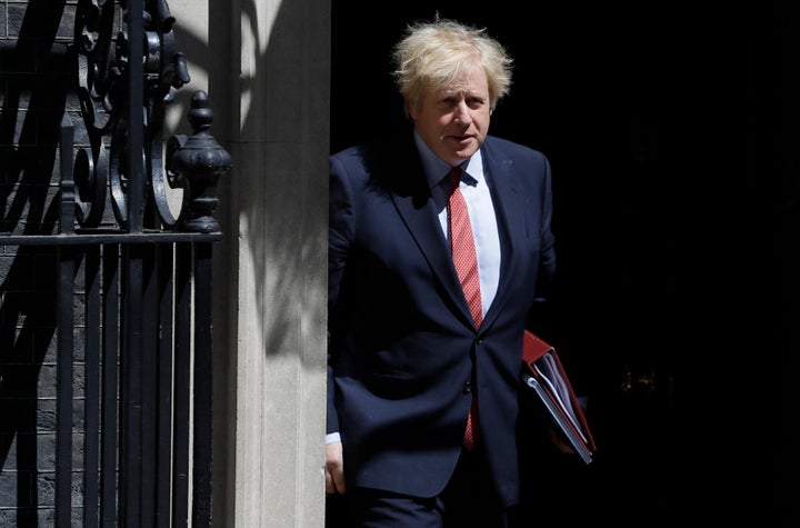 Britain's Prime Minister Boris Johnson leaves Downing Street