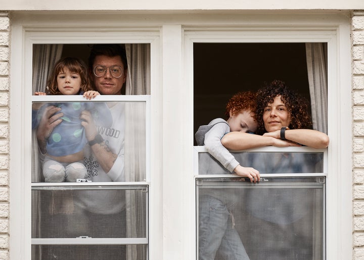 Dana Siomkos (right), the founder and CEO of You & Them, and Zane Latta, a stay-at-home dad, were photographed with their daughters, ages 7 and 4, by Danielle St. Laurent as part of a new series.