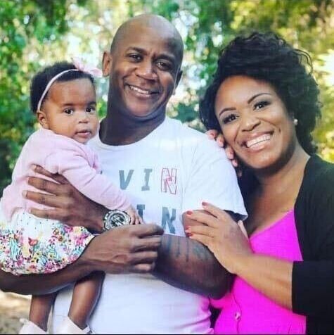 Erika Cardoso, her husband Augusto and their daughter Liz 