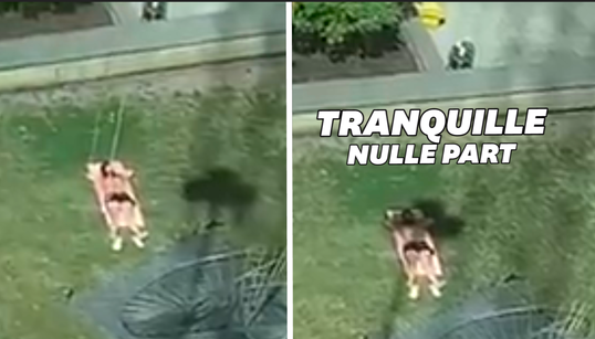 Il voulait bronzer, mais ce grutier en a décidé