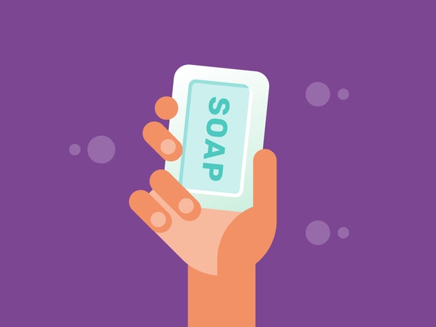 Good news: A virus can't live on a bar of soap.
