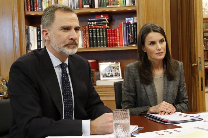 Los reyes el pasado 29 de abril reunidos por videoconferencia.