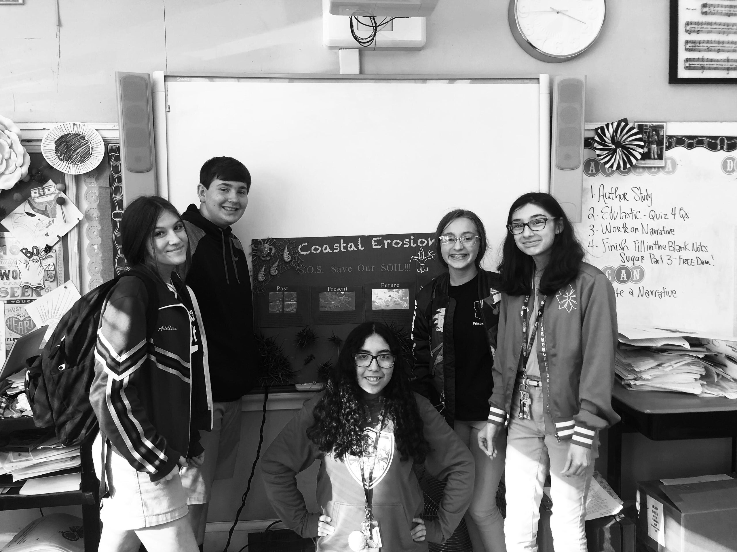 Izzy Allen and her classmates stay after class in Summer Skarke's eighth-grade classroom.
