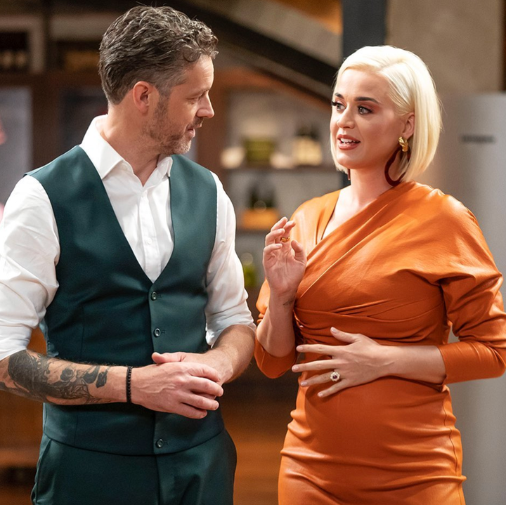 'MasterChef Australia: Back To Win' judge Jock Zonfrillo with guest Katy Perry. 