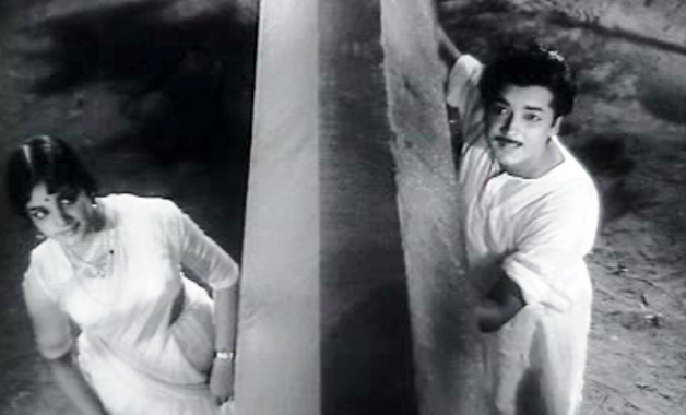 Prem Nazir and Vijaya Nirmala in 'Bhargavi Nilayam'