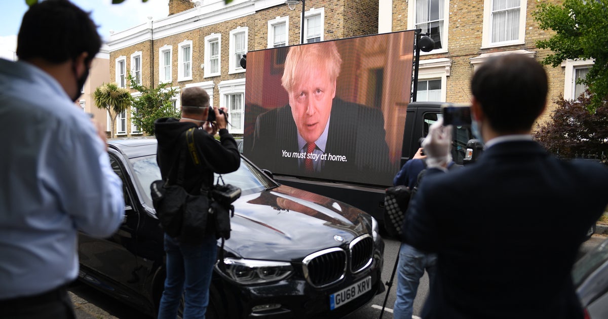 Led By Donkeys Play PM's Lockdown Speech Right Outside Dominic Cummings' Home