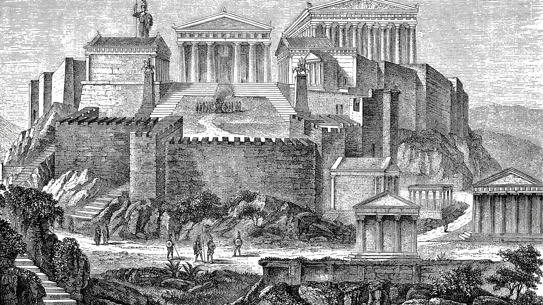 Афинский Акрополь реконструкция Лео фон Кленце