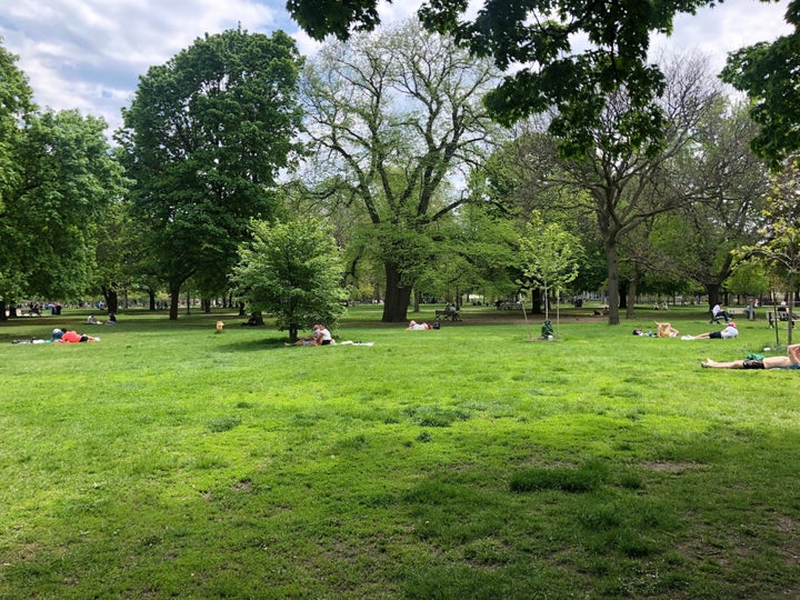 Trinity Bellwoods Park was much quieter on Sunday, May 24, 2020.