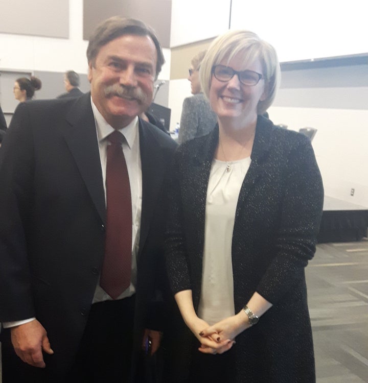 Independent Living Canada national executive director Patrick Curran poses in this undated photo with Carla Qualtrough.