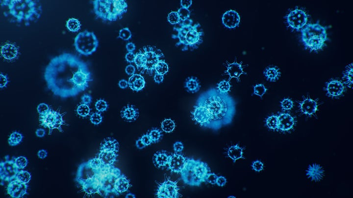 Representación del coronavirus. 