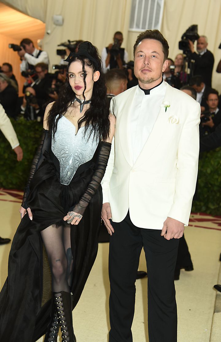 Grimes and Elon Musk at the Met Gala in 2018.