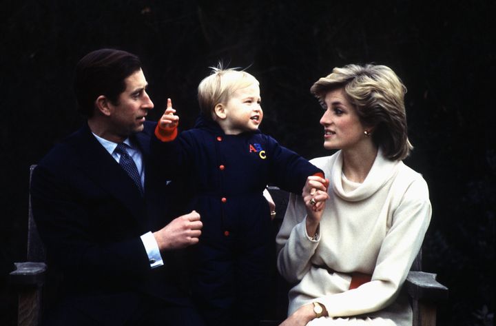 Prince Charles and Princess Diana with their son Prince William in 1983.
