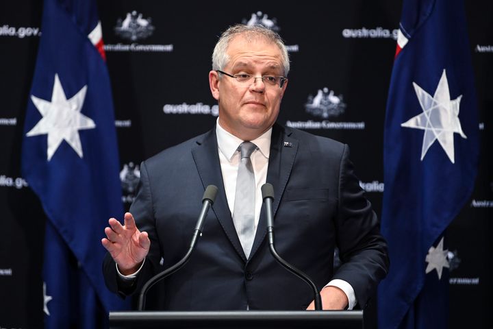 Australian Prime Minister Scott Morrison. (Lukas Coch/AAP Image via AP)