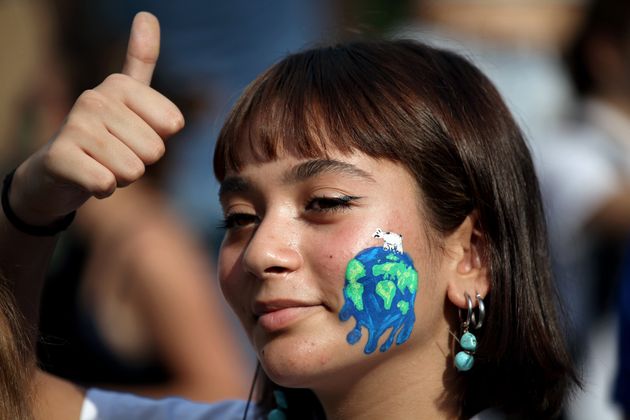 Φωτογραφία αρχείου. Στιγμιότυπο από τις κινητοποιήσεις των μαθητών στην για το κλίμα που έγιναν τον Σεπτέμβριο του 2019(Photo by Giorgos Georgiou/NurPhoto via Getty Images)