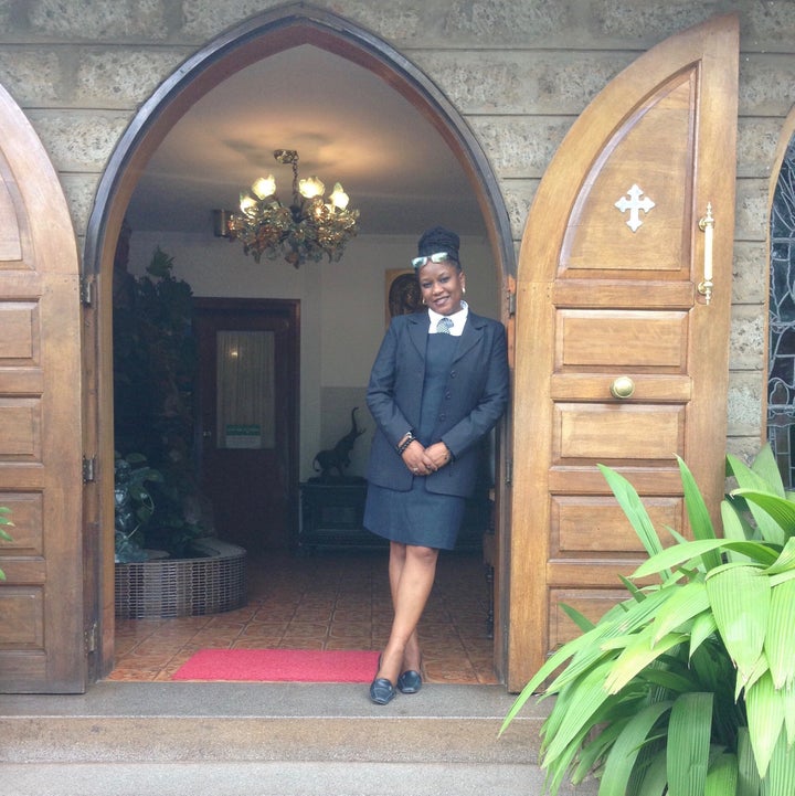 Luann Jones, shown here in Kenya where she served last fall, said she feels funeral home staff have been overlooked during the COVID-19 pandemic.