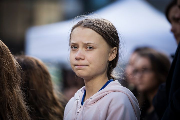  Greta Thunberg attends a climate rally in Vancouver on Oct. 25, 2019. 
