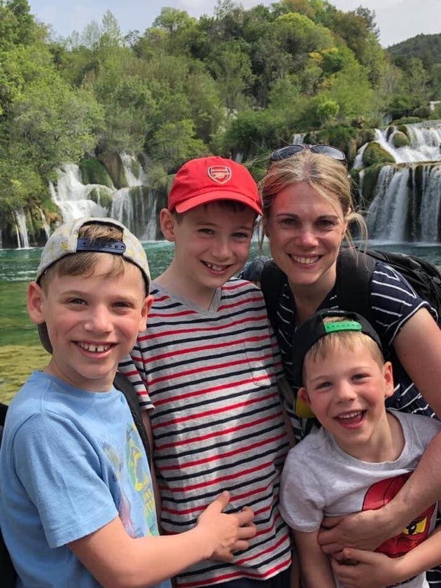 Penny Simmons and her three children.