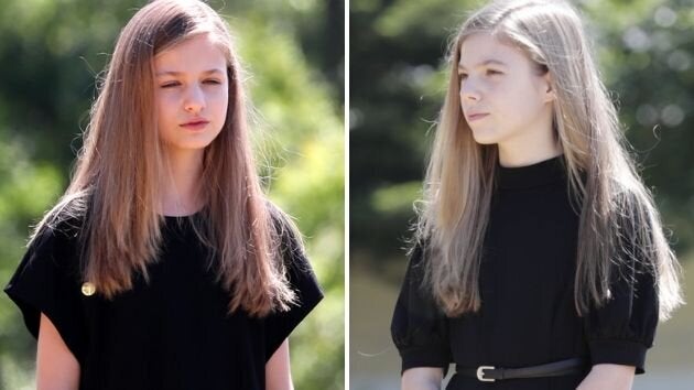 Leonor y Sofía luto