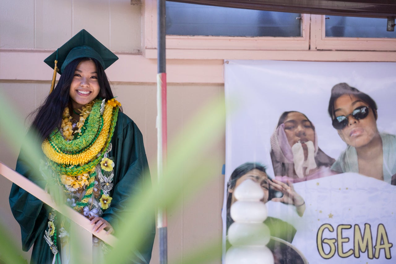 Gemalyn Yutob, a Leilehua High School graduate, found her drive-by graduation a way to stay positive amid the pandemic.