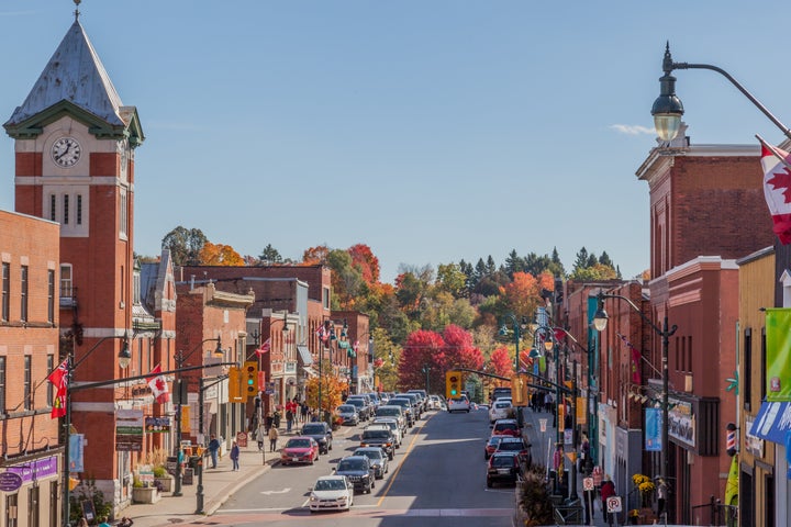 Bracebridge, Ont., a town in the "cottage country" north of Toronto, is seen in this stock photo taken Oct. 15, 2016.