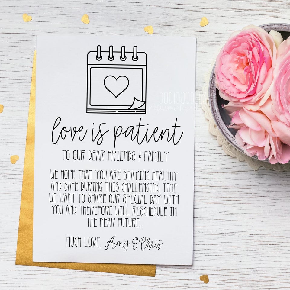 14 Cute And Clever Change-The-Date Cards For Postponed Weddings