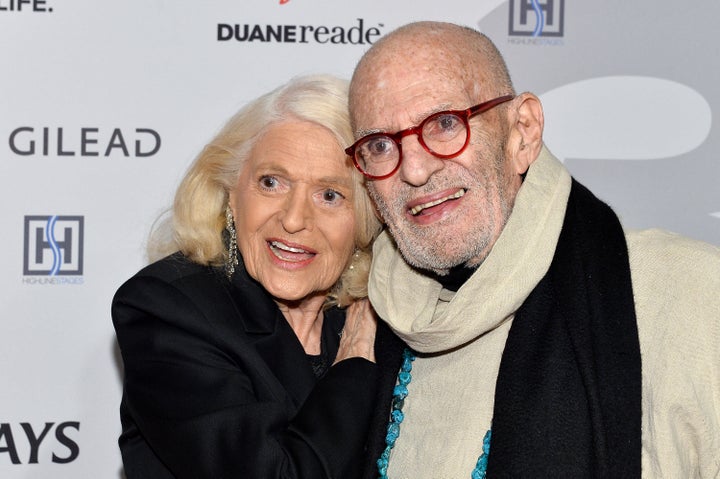 Edie Windsor and Larry Kramer at a gala in New York City in March 2017.