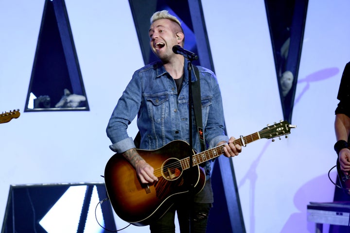 Hawk Nelson's Jonathan Steingard performs in Nashville in 2017.