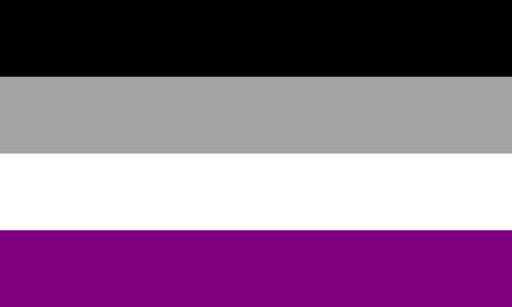 Estos son los colores de la bandera asexual. 