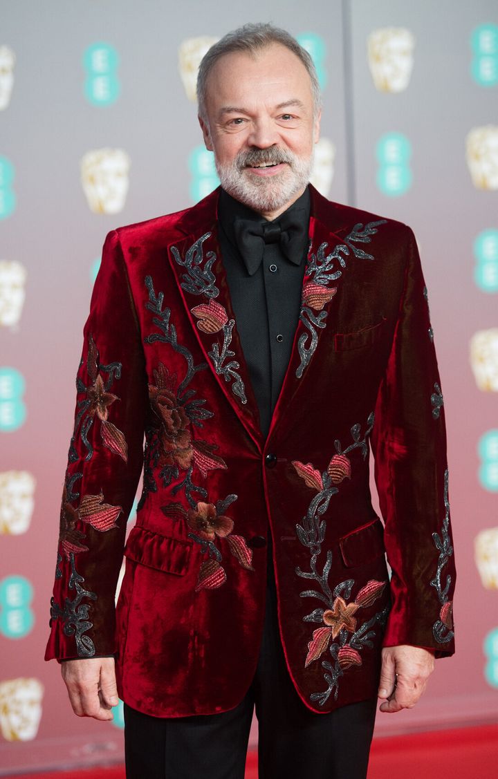 Graham Norton on the Baftas red carpet earlier this year