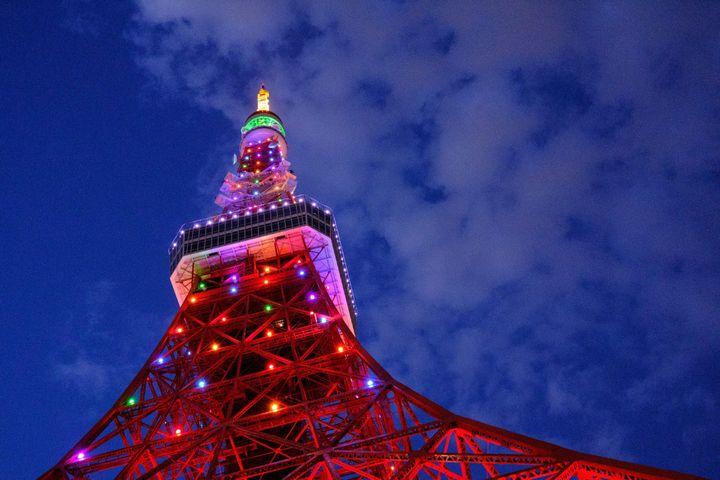 緊急事態宣言の全面解除後の東京タワー
