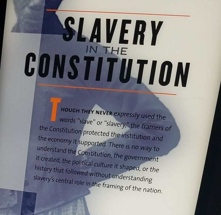 A photo the author took at the "The Mere Distinction of Colour" slavery exhibit at James Madison's Montpelier in 2018.