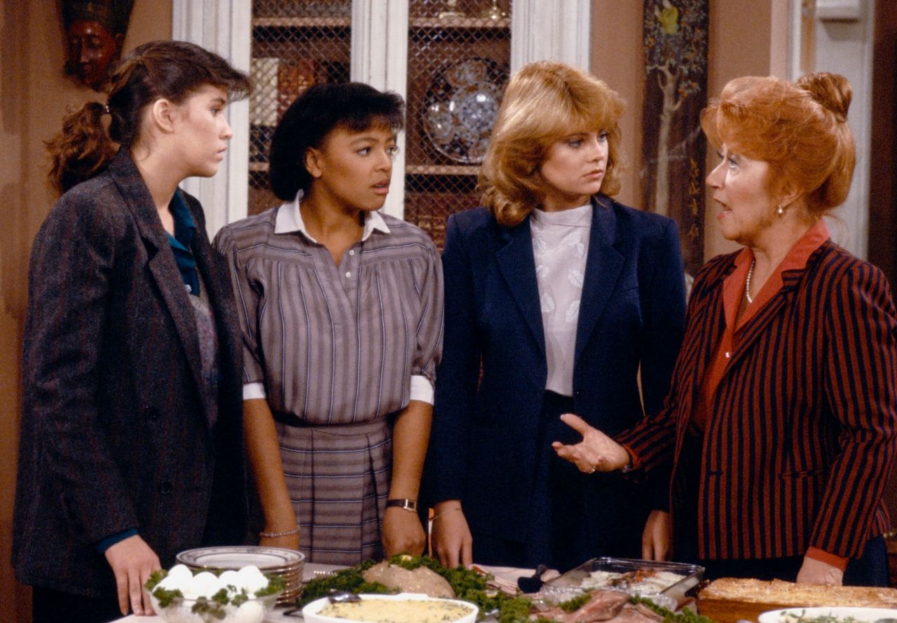 From left: Nancy McKeon, Kim Fields, Lisa Whelchel and Charlotte Rae in an episode of "The Facts of Life."