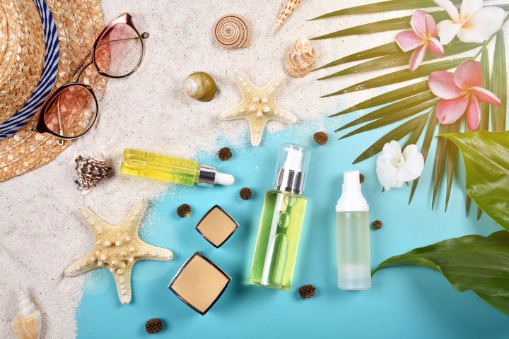 Cut back on your use of facial oils and heavy foundations to prevent breakouts in the heat.