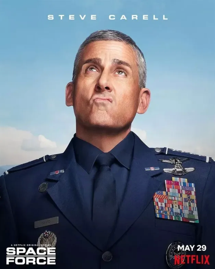 Steve Carell interprétant le général Naird dans «Space Force». 