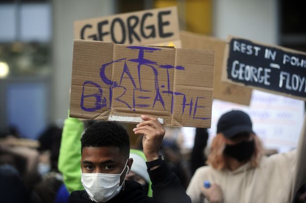 OAKLAND, USA - MAY 29: Protestors showed up in downtown Oakland to show solidarity with the protestors...