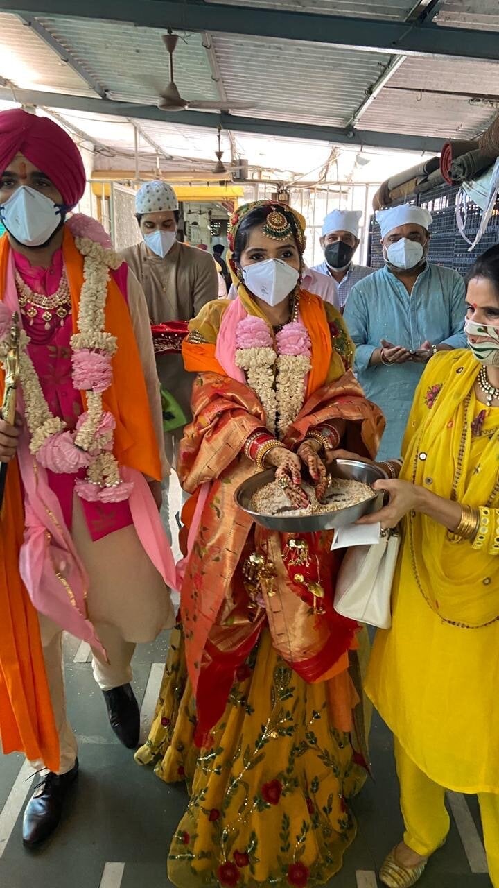 Bhumika and Kush at their wedding.