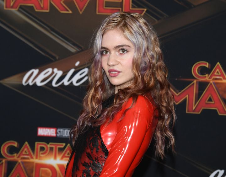 Canadian singer-songwriter Grimes (Claire Elise Boucher) attends the world premiere of "Captain Marvel" on March 4, 2019.