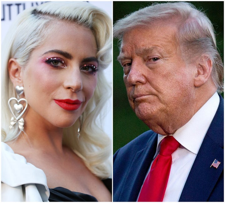 Lady Gaga and Donald Trump