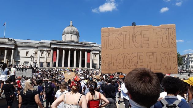 Thousands Gather In Trafalgar Square For Black Lives Matter Protest