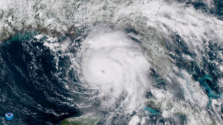 Hurricane Michael is seen in the Gulf of Mexico in 2018. It was the first Category 5 storm to make landfall in the U.S. since Hurricane Andrew in 1992, and only the fourth on record.