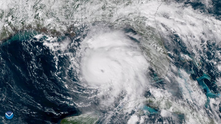 Hurricane Michael is seen in the Gulf of Mexico in 2018. It was the first Category 5 storm to make landfall in the U.S. since Hurricane Andrew in 1992, and only the fourth on record. 