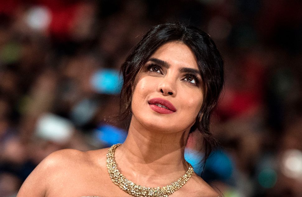 Indian actress Priyanka Chopra attends her tribute on Jemaa El Fnaa square during the 18th Marrakech International Film Festival on December 5, 2019 in Marrakech. (Photo by FADEL SENNA / AFP) (Photo by FADEL SENNA/AFP via Getty Images)